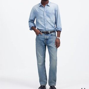 Madewell Blue Straight Jeans Classic Style